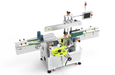 橄欖油單標(biāo)側(cè)面貼標(biāo)機