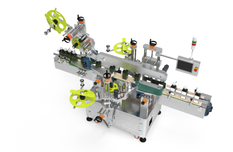 蓄電池平側(cè)面不干膠貼標(biāo)機